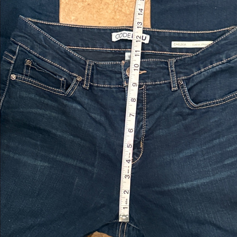 CODE BLEU Dark Wash Chelsea Classic Straight Leg Jeans - Classic Navy - Picture 7 of 8